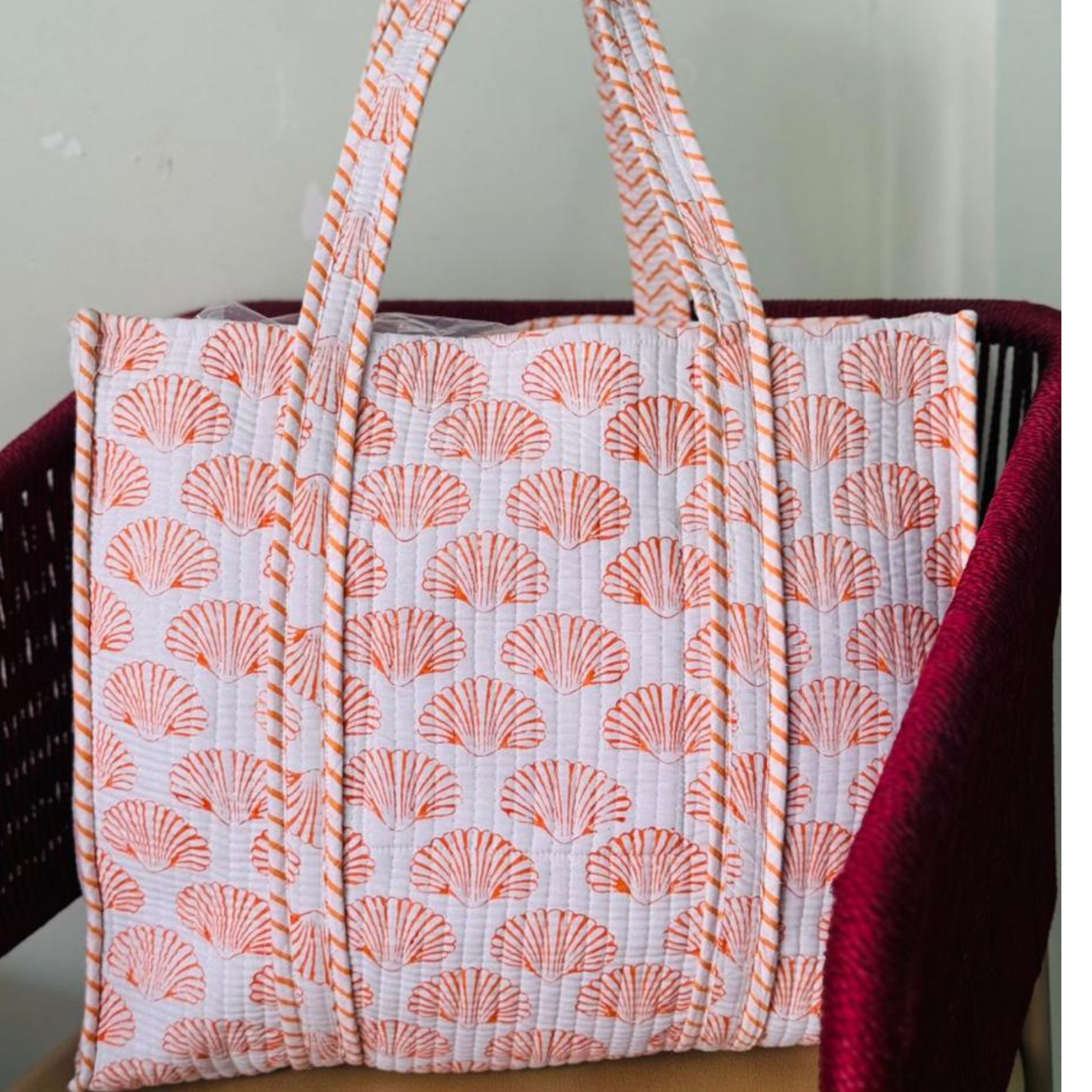 Blush Ocean Shell Tote