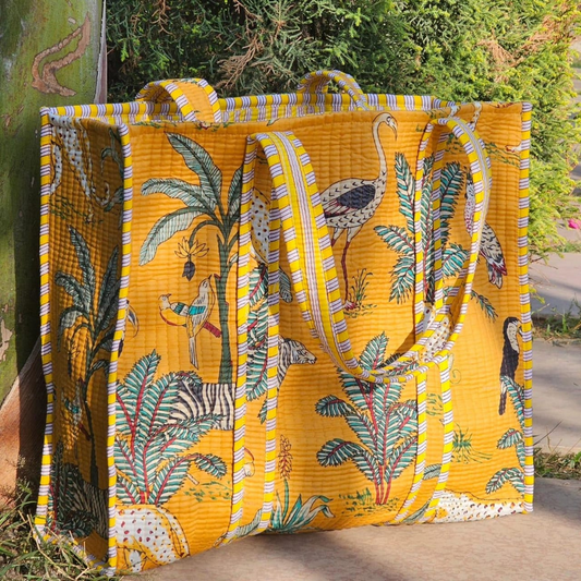 Jungle Whisper Yellow Tote
