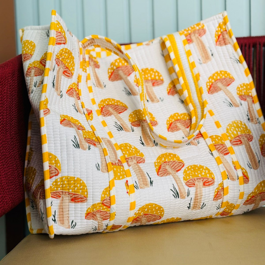 Sun-Kissed Mushrooms Tote